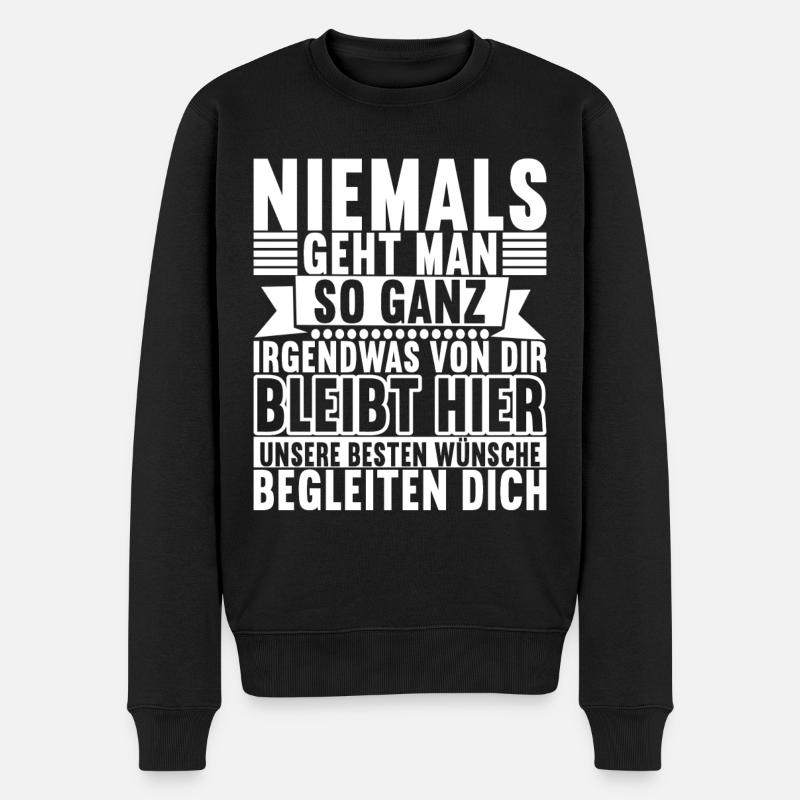 Abschiedsgeschenk Jobwechsel Kollege - Männer Premium Bio Pullover - Schwarz