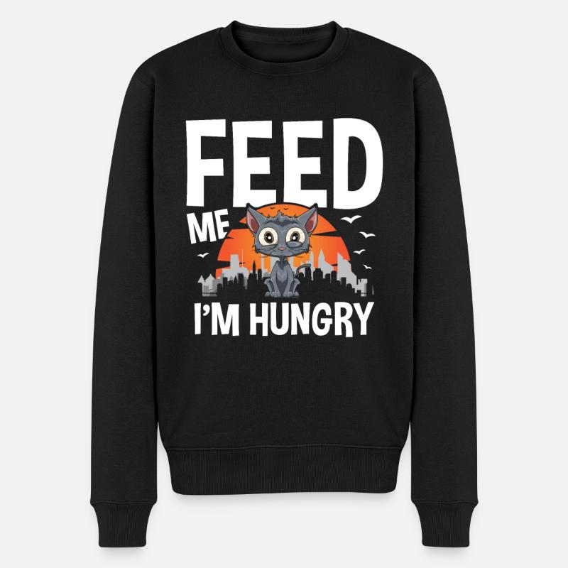 Feed Me I'm Hungry - Männer Premium Bio Pullover - Schwarz