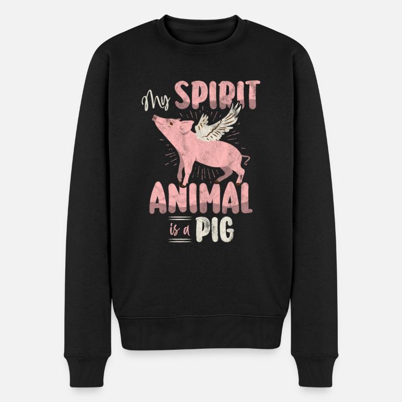 Cochon - Pull Premium bio Homme - noir