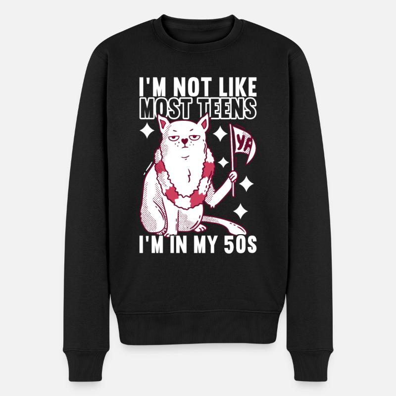 Grumpy Birthday - Männer Premium Bio Pullover - Schwarz