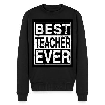 Lehrer Bester Lehrer - Männer Premium Bio Pullover - Schwarz - Vorne - Nico (187cm)
