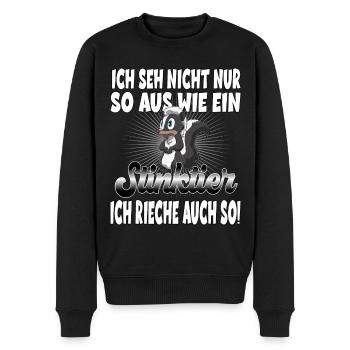 Stinktier Lustige Stinktiere Zootier Geschenk für - Männer Premium Bio Pullover - Schwarz - Vorne - Nico (187cm)