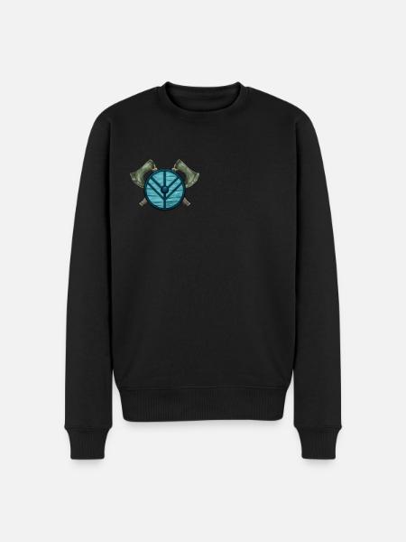 Axes and Viking Shield - Vikings - Men's Premium Organic Jumper - black