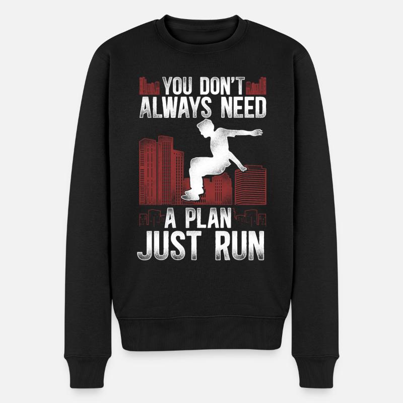 Parkour Free Running Traceur - Pull Premium bio Homme - noir