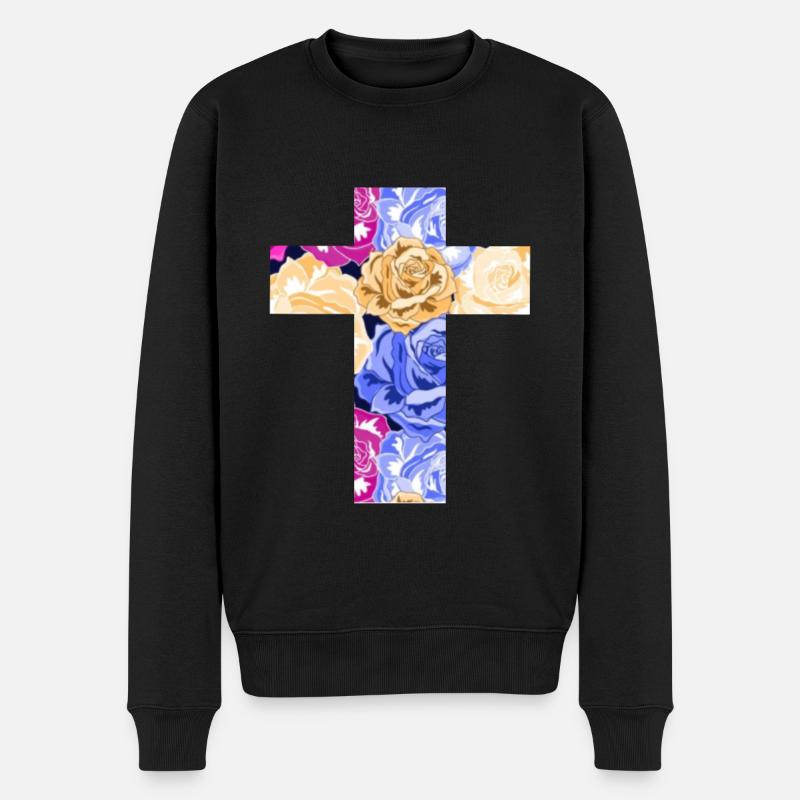 Christentum - Männer Premium Bio Pullover - Schwarz