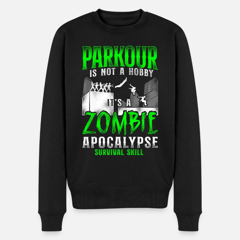 Parkour Free Running Traceur - Männer Premium Bio Pullover - Schwarz