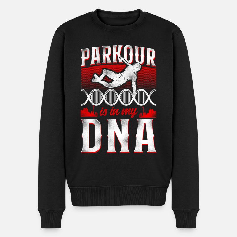 Parkour Free Running Traceur Adn - Pull Premium bio Homme - noir