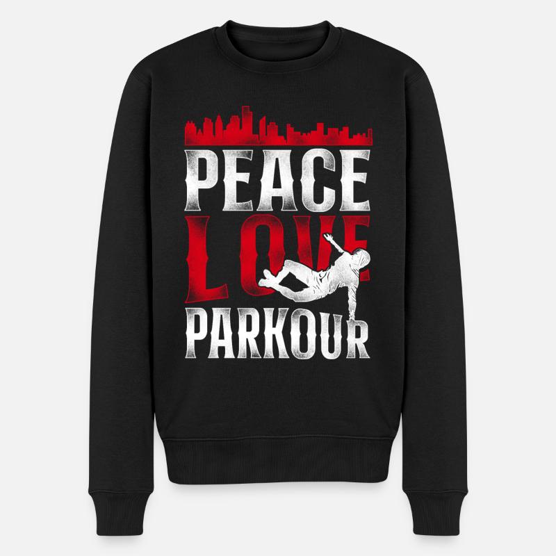 Parkour Free Running Traceur - Männer Premium Bio Pullover - Schwarz