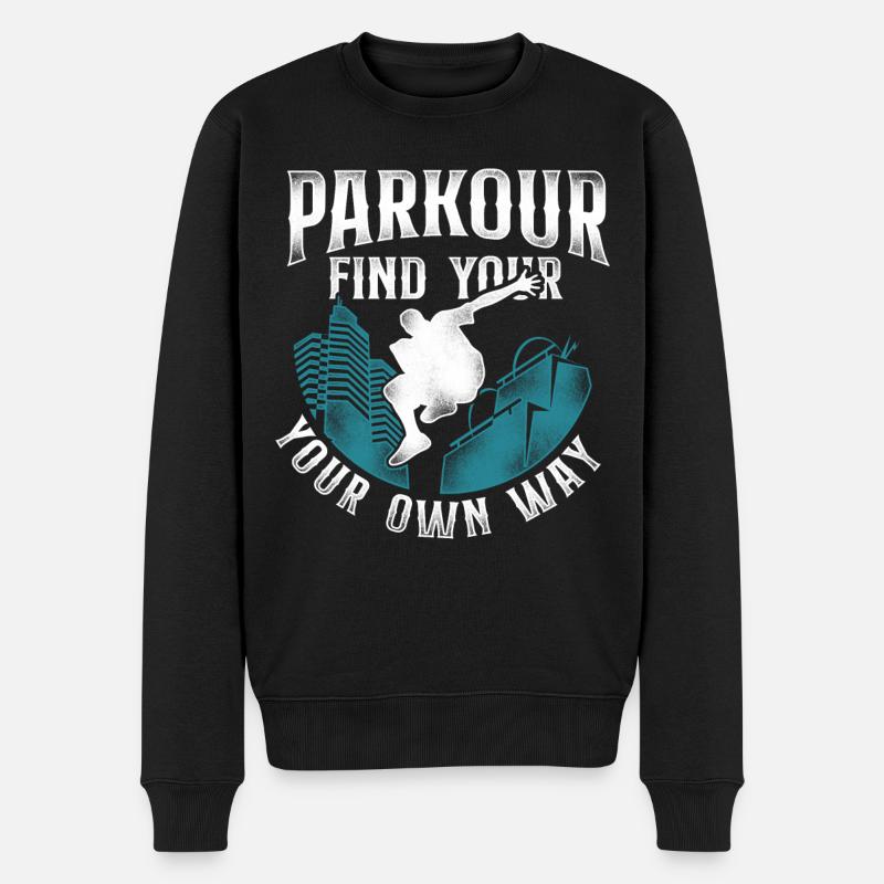 Parkour Free Running Traceur - Pull Premium bio Homme - noir