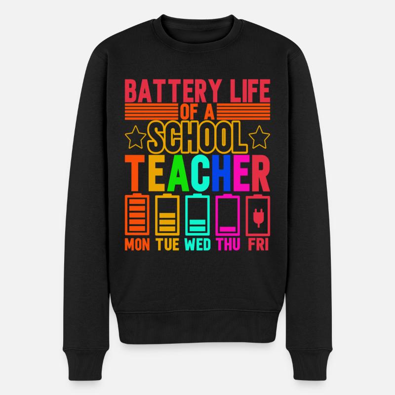 Lehrer Lehrerin - Männer Premium Bio Pullover - Schwarz