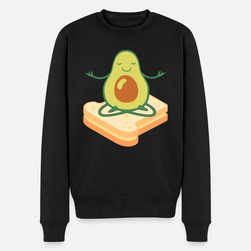 Avocado Toast - Männer Premium Bio Pullover - Schwarz