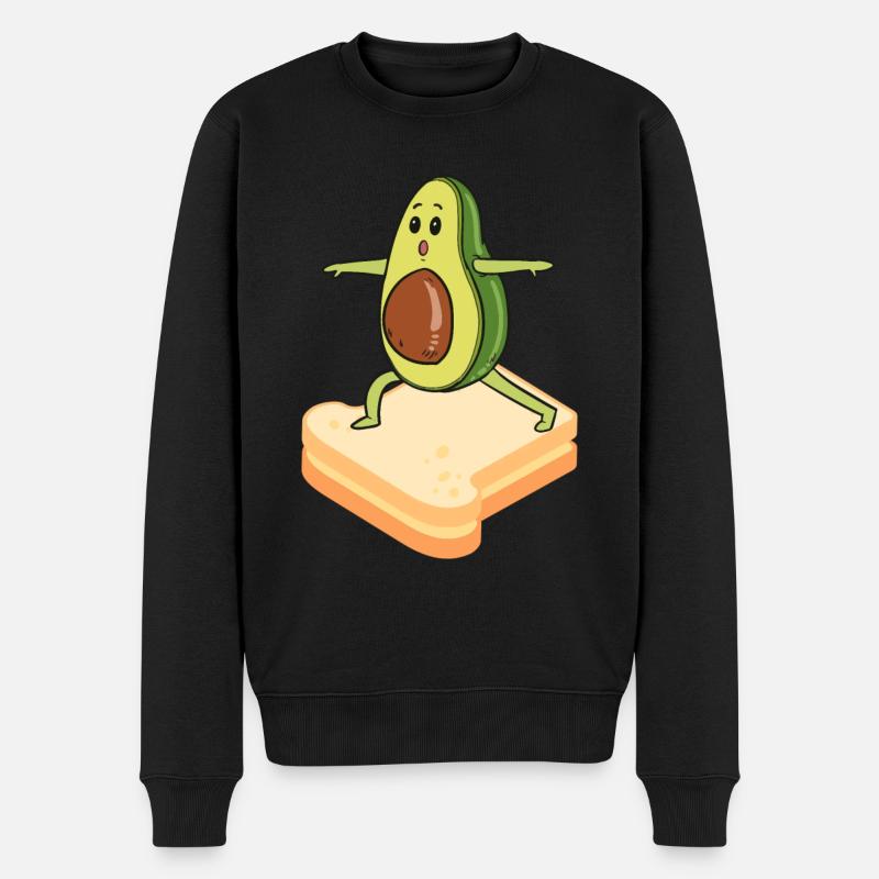 Avocado Toast - Männer Premium Bio Pullover - Schwarz