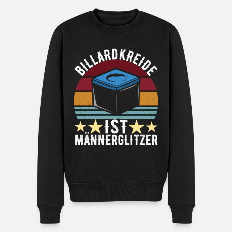 Pool Billard - Männer Premium Bio Pullover - Schwarz