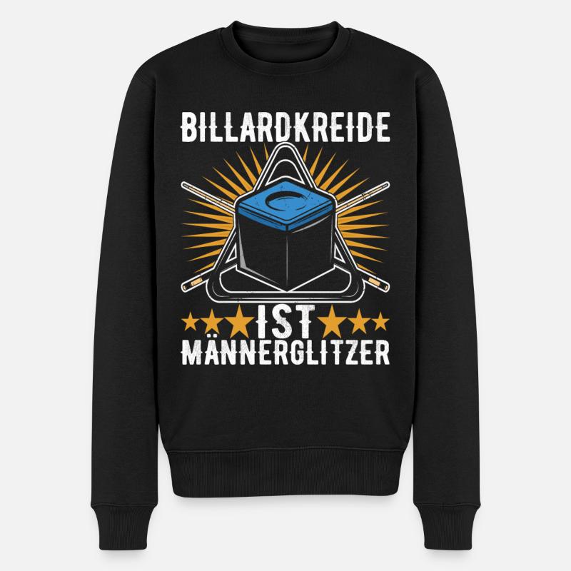 Pool Billard - Männer Premium Bio Pullover - Schwarz