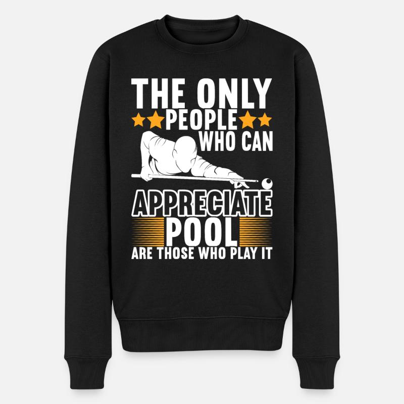 Pool Billard - Männer Premium Bio Pullover - Schwarz