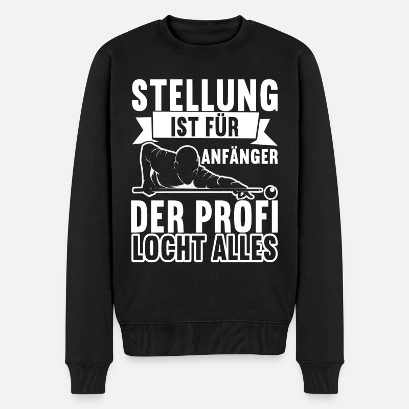 Pool Billard - Männer Premium Bio Pullover - Schwarz