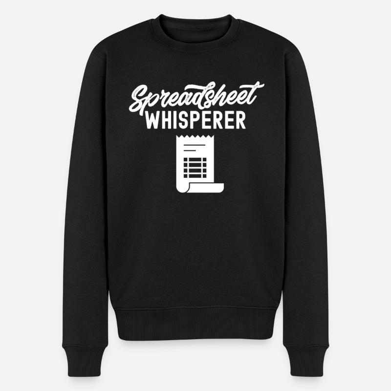 Spreadsheet Flüsterer Tabelle Buchhalter Arbeit - Männer Premium Bio Pullover - Schwarz