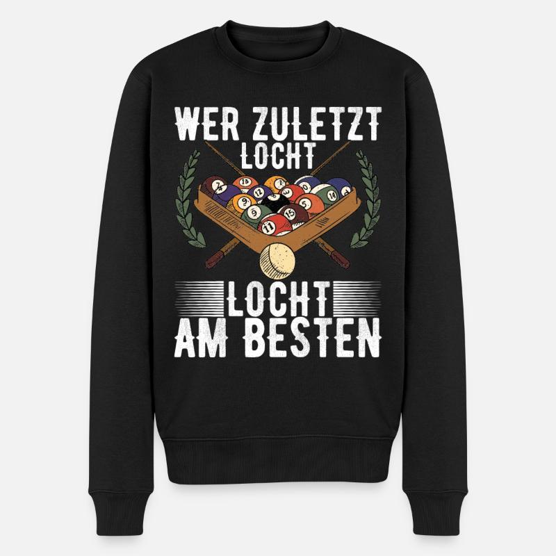 Pool Billard - Männer Premium Bio Pullover - Schwarz