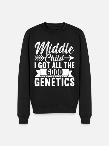Middle Children Middle Siblings - Men's Premium Organic Jumper - black