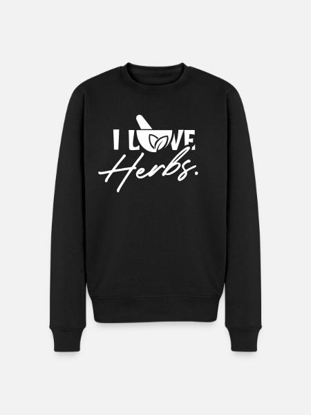 Ik hou van kruidenkruid kruidenkruid - Mannen Premium Bio sweater - zwart