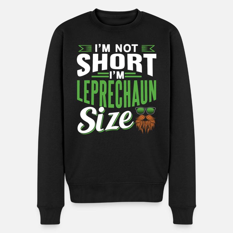 Je ne suis pas petit j’ai la taille de lutin irlandais - Pull Premium bio Homme - noir