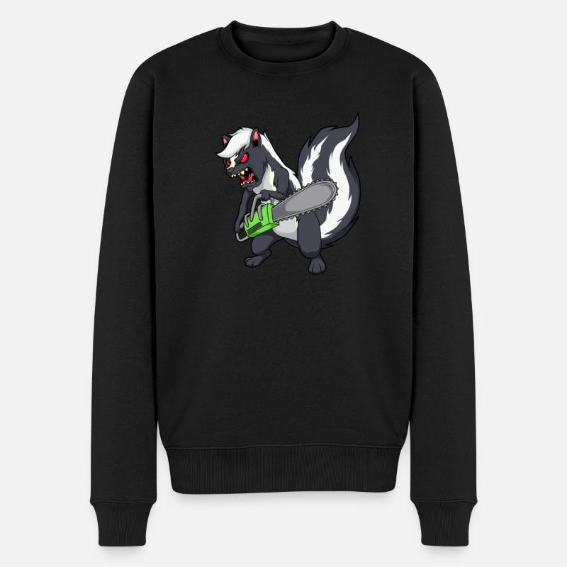 Monster Animals - Tronçonneuse Mouffette - Pull Premium bio Homme - noir