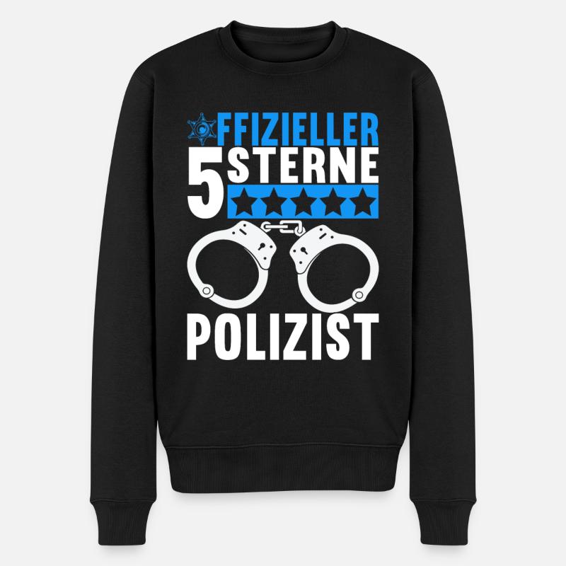 Polizei Polizist - Männer Premium Bio Pullover - Schwarz