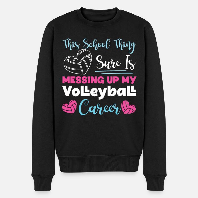 Équipe de volley-ball cette école - Pull Premium bio Homme - noir