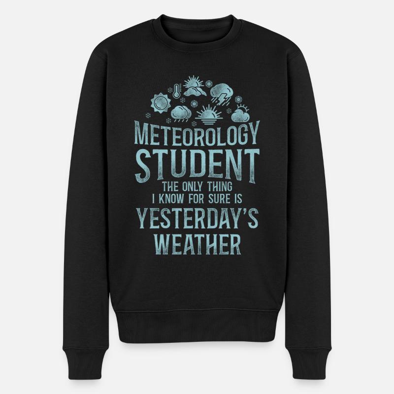 Meteorologist Weather Forecast - Männer Premium Bio Pullover - Schwarz