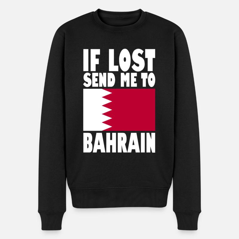 Drapeau de Bahreïn - Pull Premium bio Homme - noir