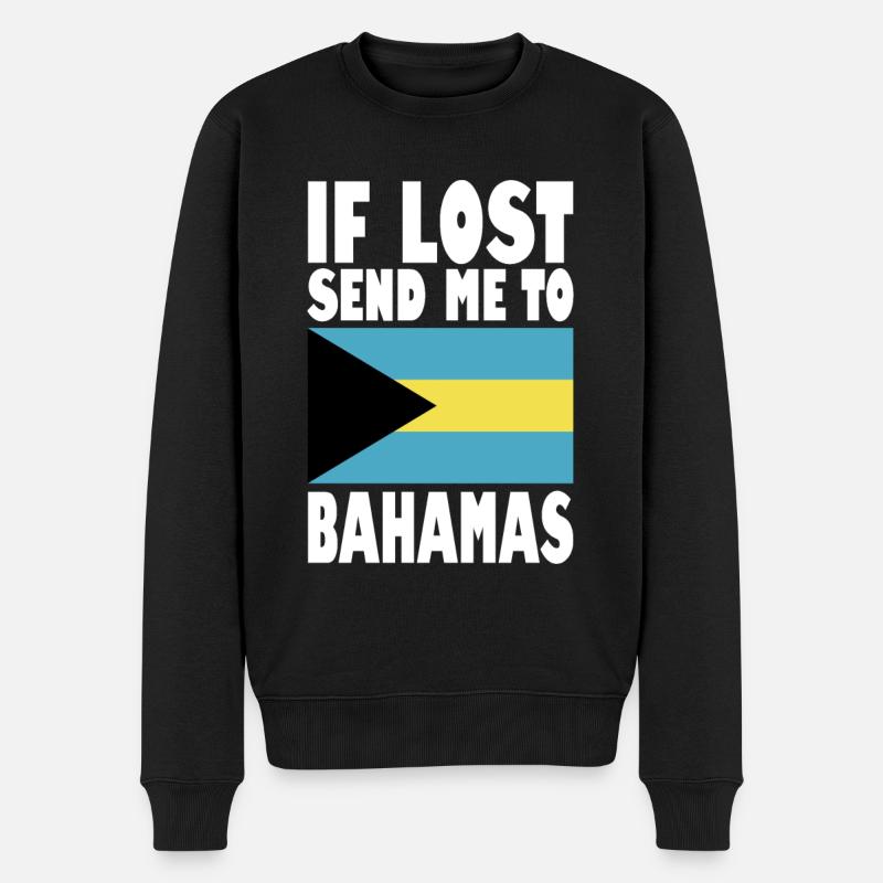 Drapeau des Bahamas - Pull Premium bio Homme - noir