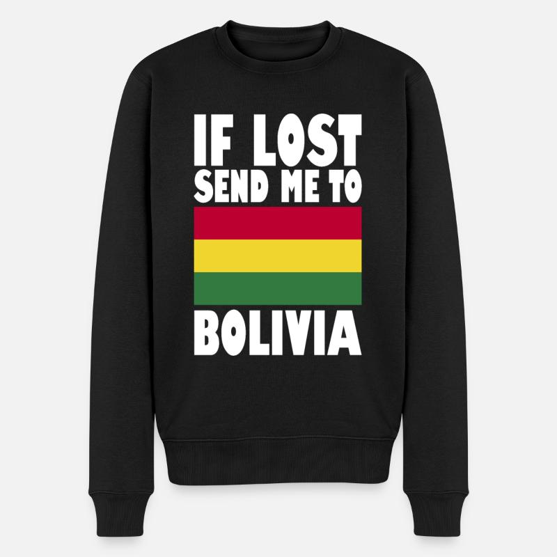 Drapeau de la Bolivie - Pull Premium bio Homme - noir