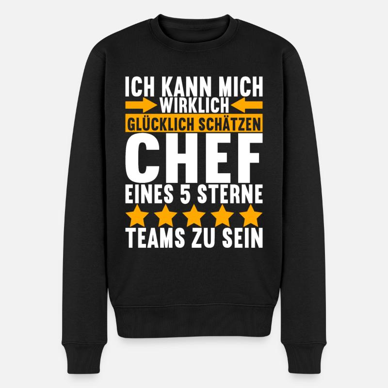 Abteilungsleiter Chef - Männer Premium Bio Pullover - Schwarz