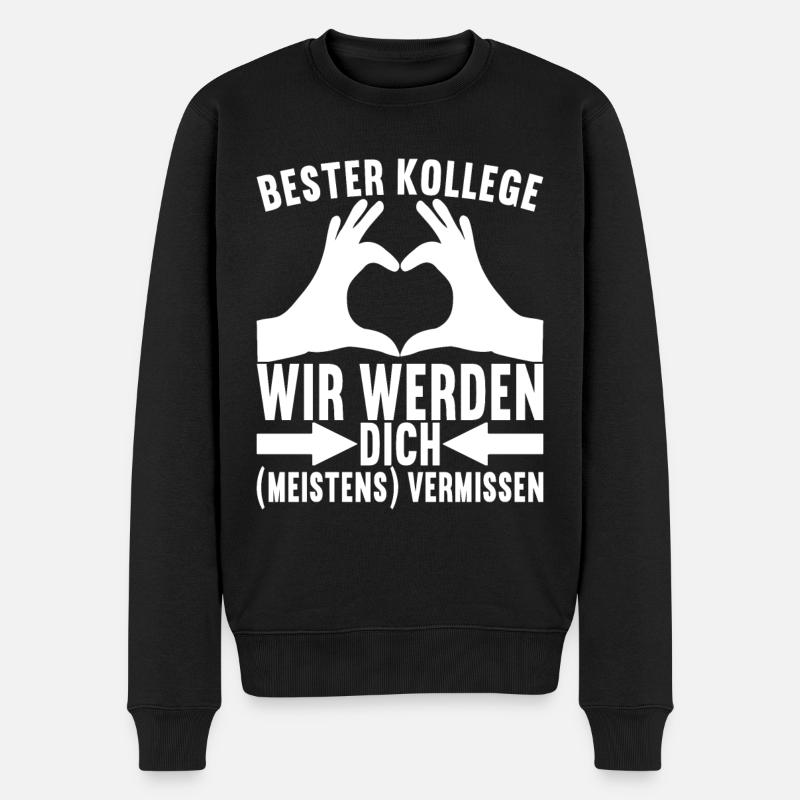Abschiedsgeschenk Jobwechsel Kollege - Männer Premium Bio Pullover - Schwarz