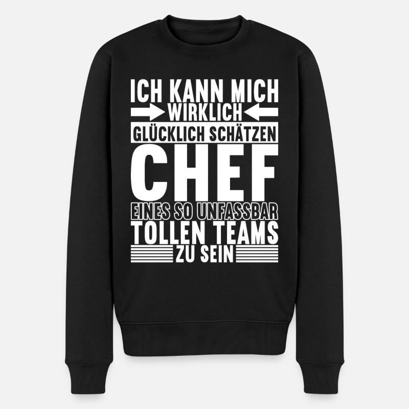 Abteilungsleiter Chef - Männer Premium Bio Pullover - Schwarz