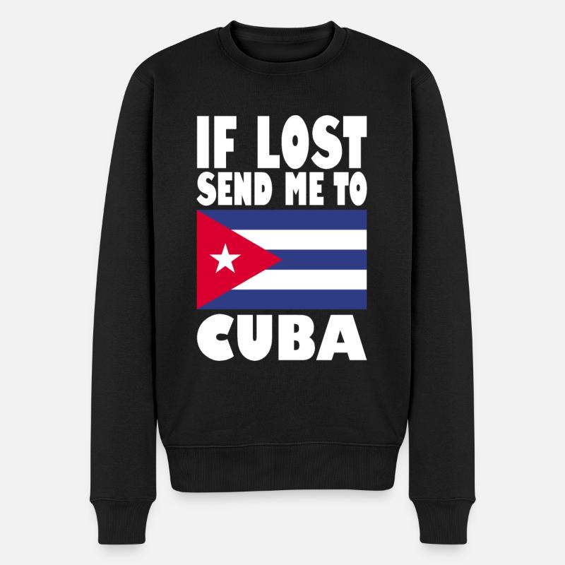 Drapeau de Cuba - Pull Premium bio Homme - noir