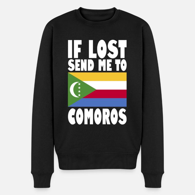 Le drapeau des Comores - Pull Premium bio Homme - noir