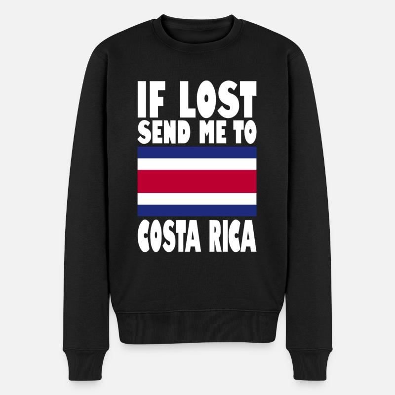 Drapeau du Costa Rica - Pull Premium bio Homme - noir