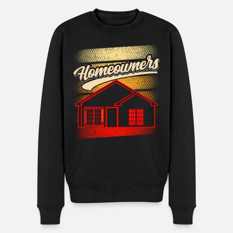 Propriétaire Propriétaire Maison Hôte - Pull Premium bio Homme - noir