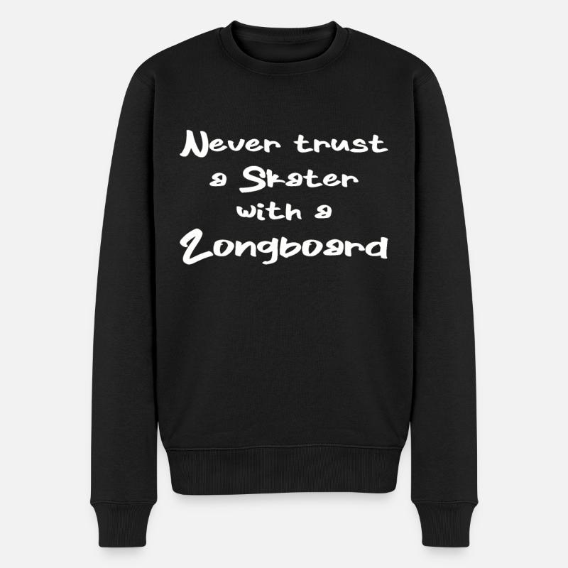 Skater Skateboard Geschenk Halfpipe Sk8 Ollie - Männer Premium Bio Pullover - Schwarz