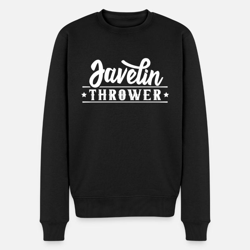 Speerwerfer Speerwurf Speer Speerwerfen - Männer Premium Bio Pullover - Schwarz