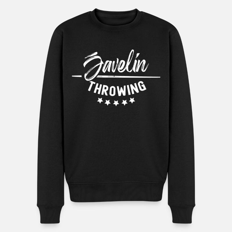 Speerwerfen Speerwurf Speer Speerwerfer - Männer Premium Bio Pullover - Schwarz