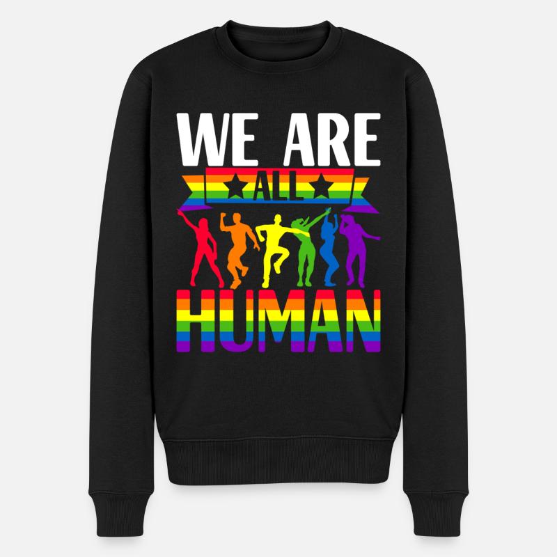 LGBTQ Gay Pride - Männer Premium Bio Pullover - Schwarz