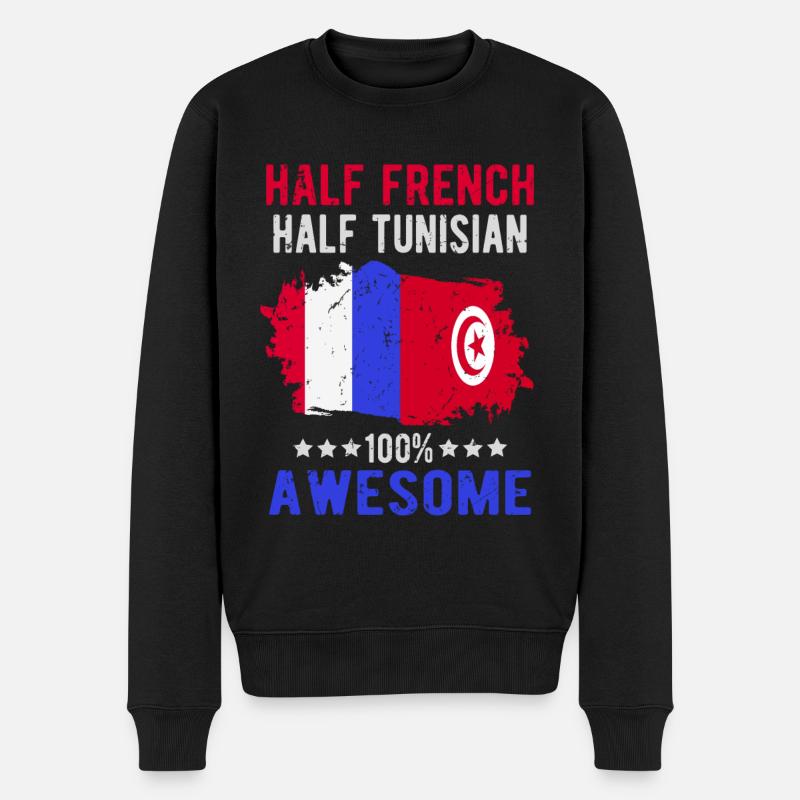 Moitié Français moitié tunisien - Pull Premium bio Homme - noir
