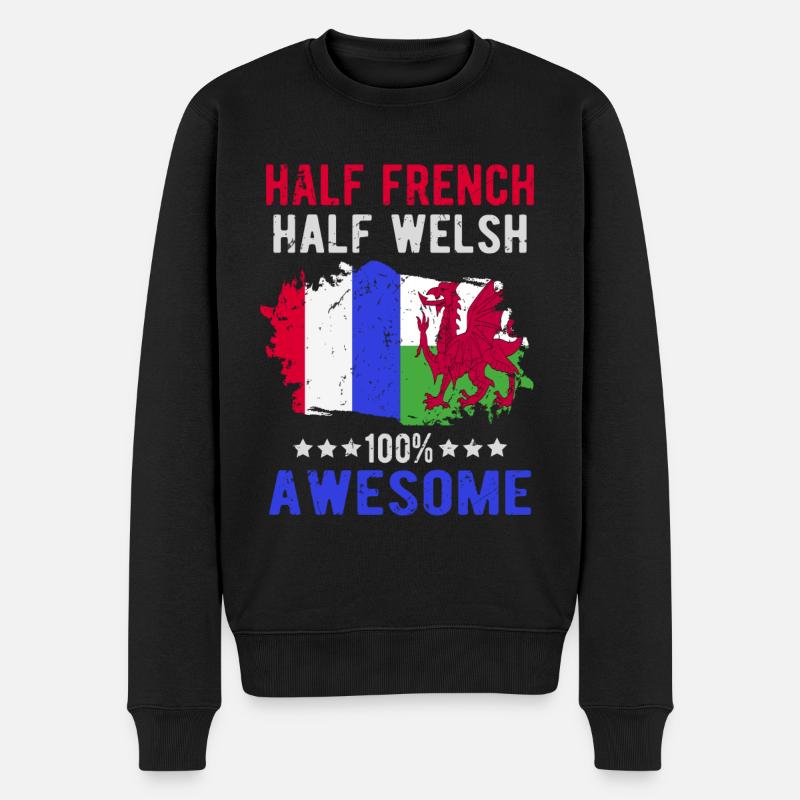 Moitié Français moitié gallois - Pull Premium bio Homme - noir