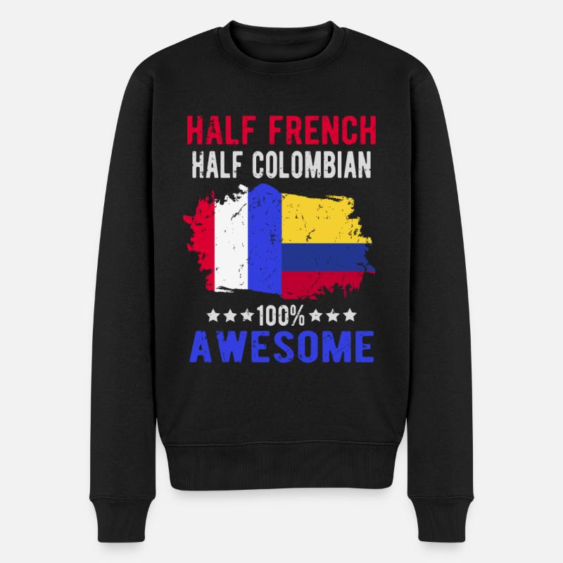 Moitié Français moitié colombien - Pull Premium bio Homme - noir