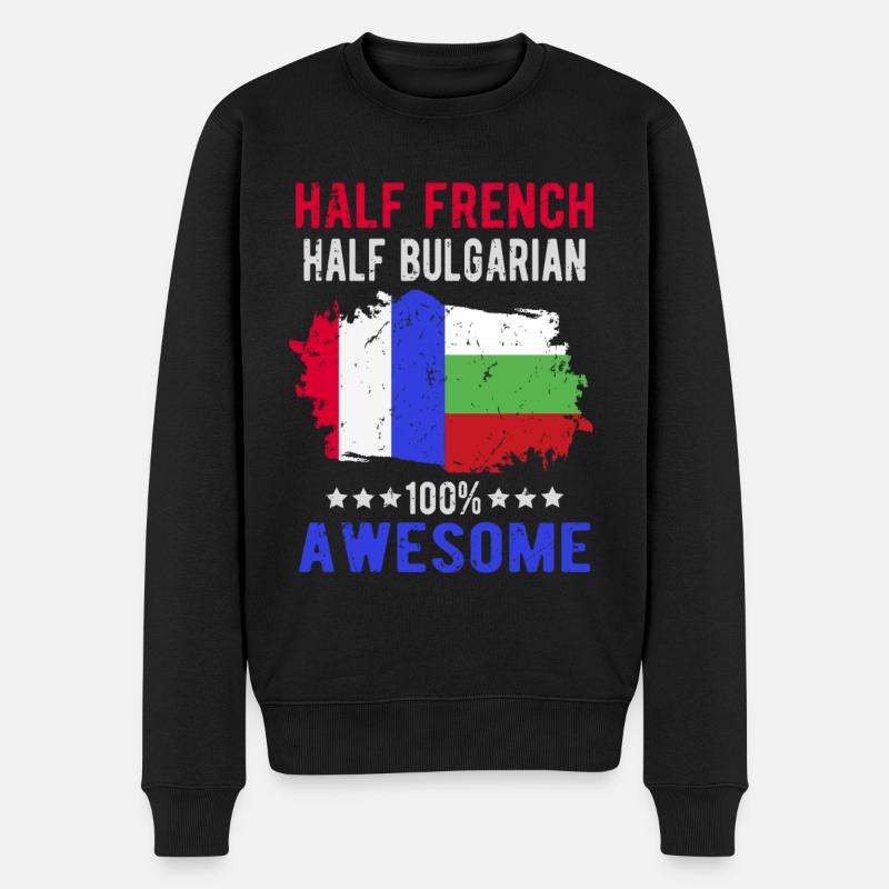 Moitié Français moitié bulgare - Pull Premium bio Homme - noir