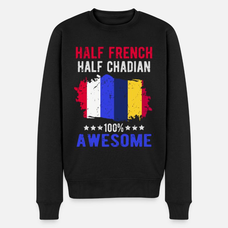 Moitié Français moitié Chader - Pull Premium bio Homme - noir