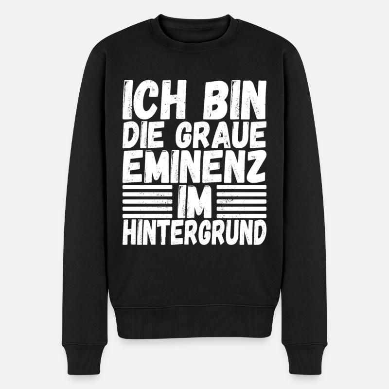 Lustige Sprüche Introvertiert - Männer Premium Bio Pullover - Schwarz