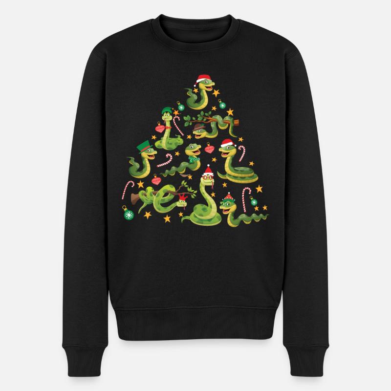 Arbre de Noël Serpent - Pull Premium bio Homme - noir